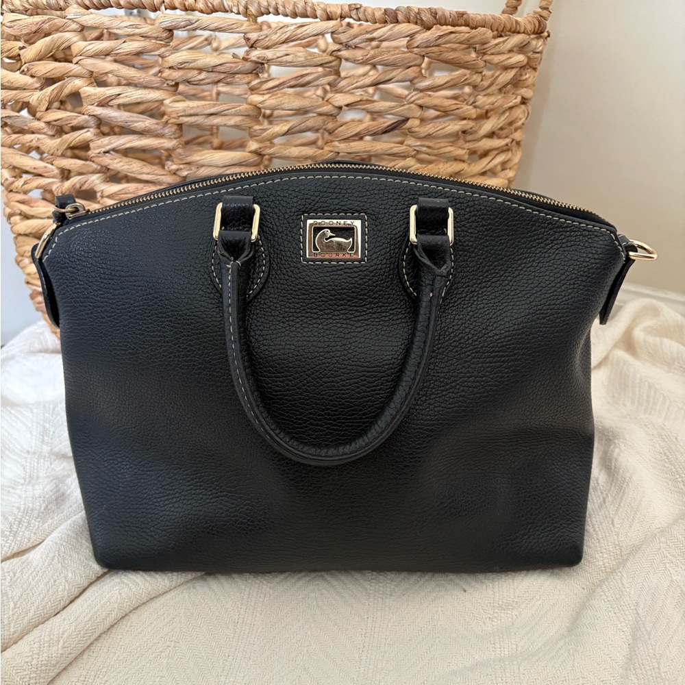 Black Leather Dooney and Bourke Handbag